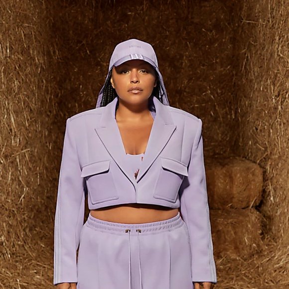 adidas x IVY PARK (plus size) cropped suit Jacket - Picture 1 of 7